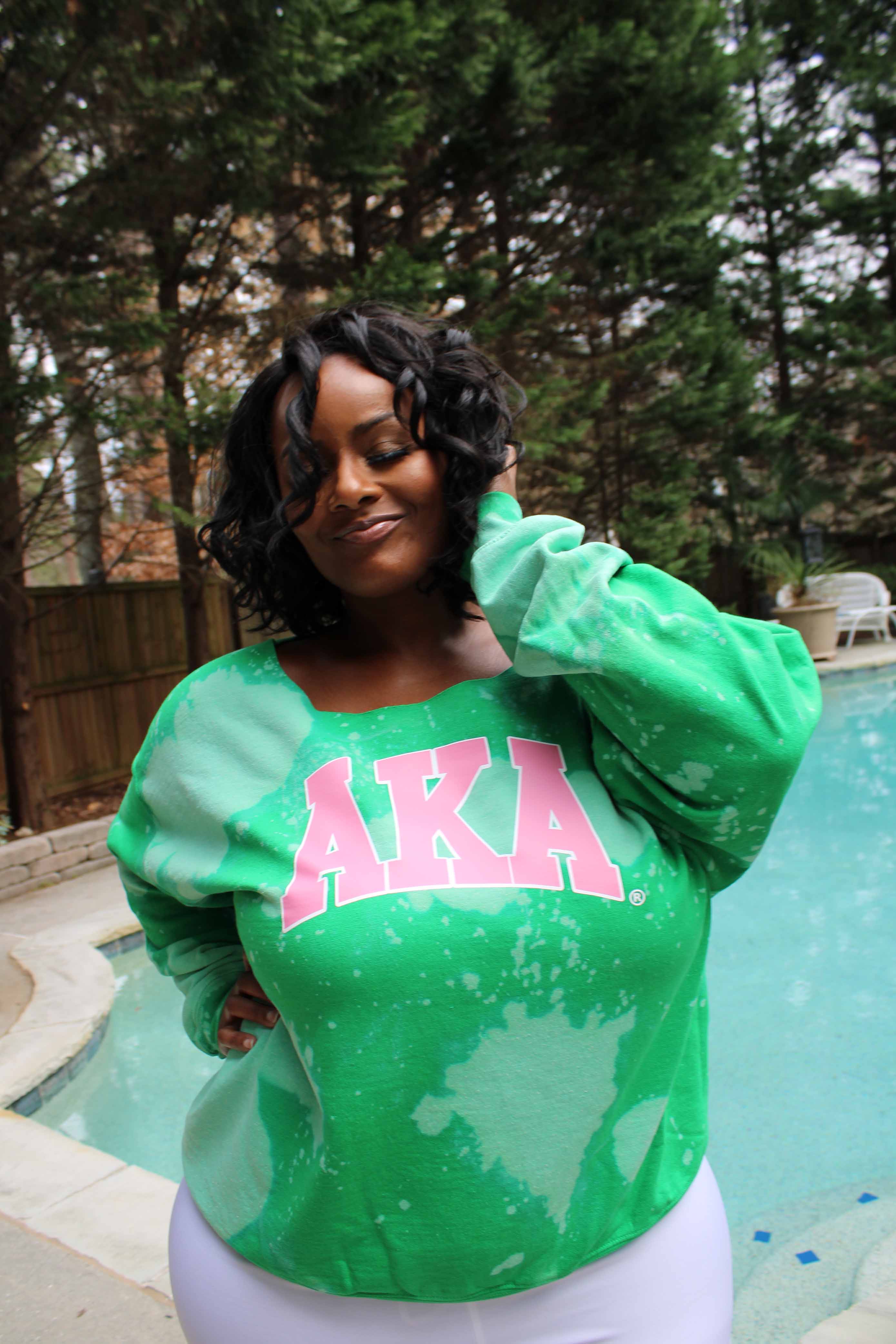 Pink and green online sweatshirt